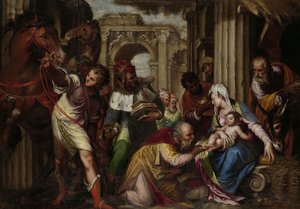 A mágusok imádása, 1585 körül